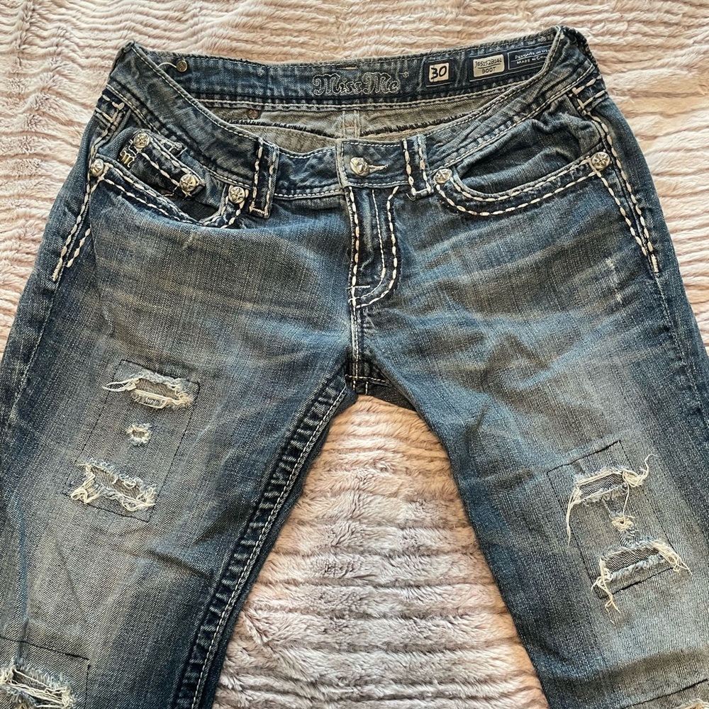 Miss Me Blue Distressed Women's Jeans